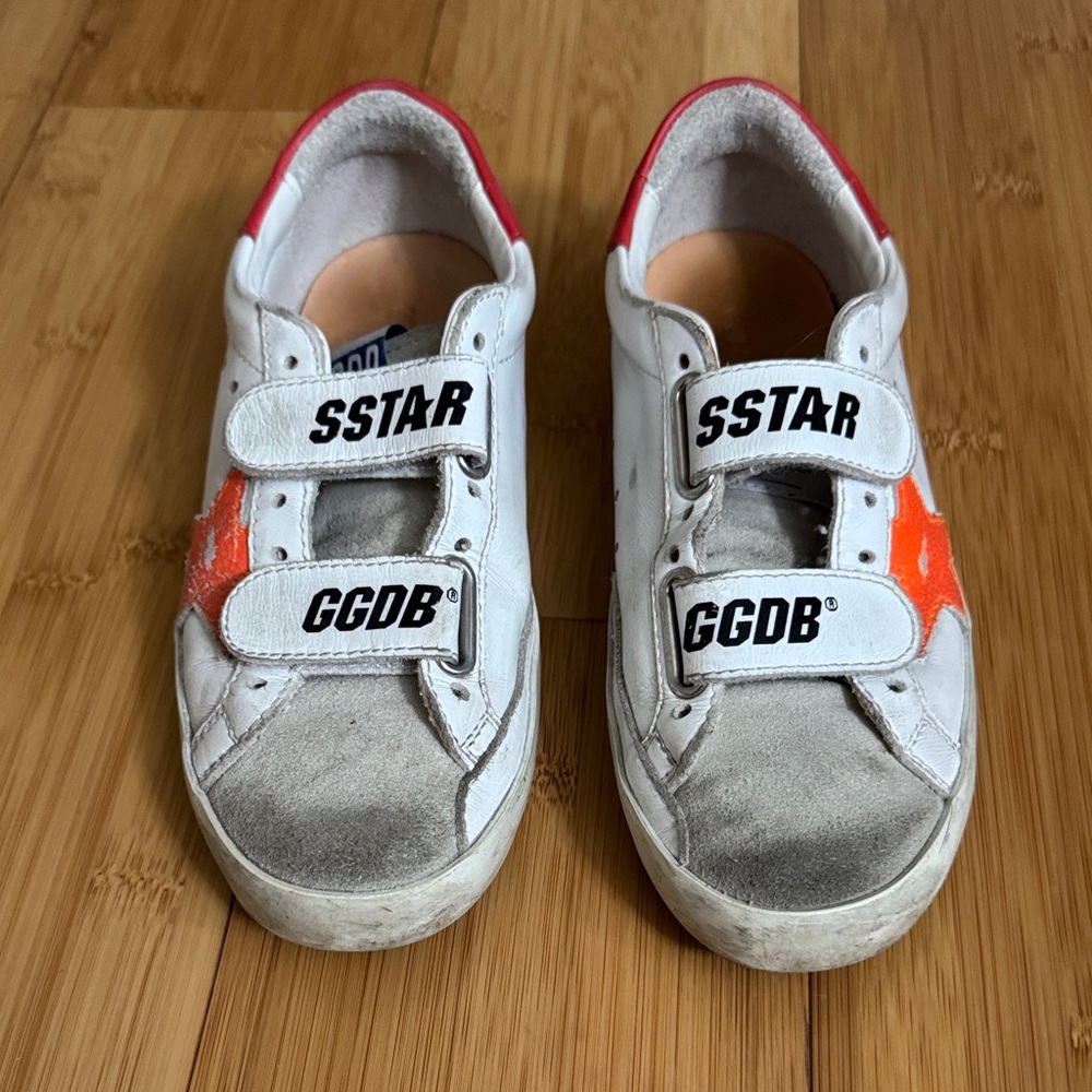 Golden Goose Kids Sneakers - White and Orange